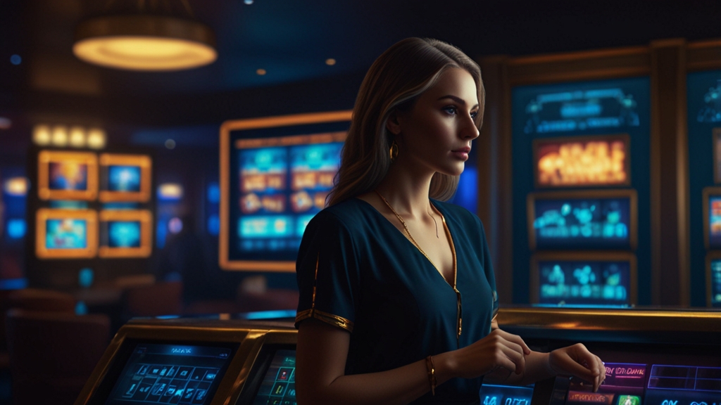 Casino cashier screen showing payment and withdrawal options in a dark setting